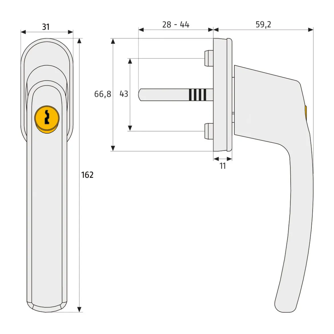 Abus Fenstergriff FG210S B/SB