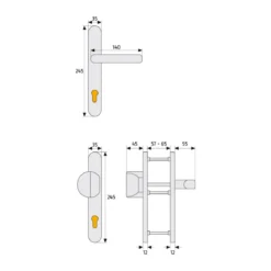 Abus Schmalrahmengarnitur SRG 92 Watt einseitig
