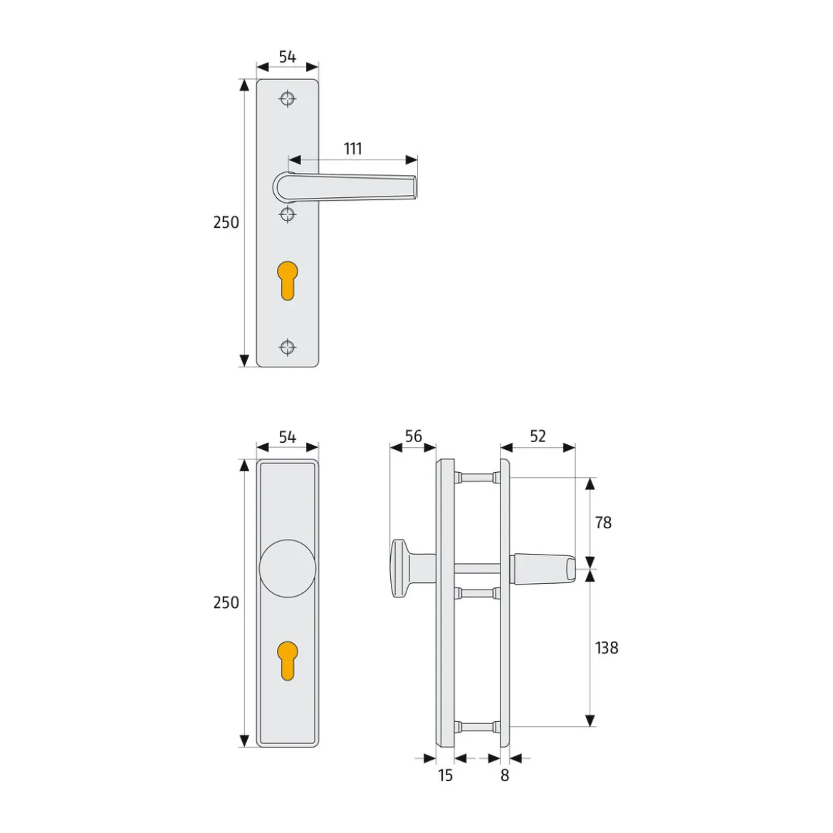 Abus Schutzbeschlag HLN 414 F1