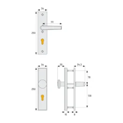 Abus Schutzbeschlag KLN 314 F9 beidseitig