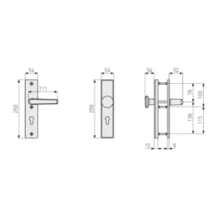 Abus Schutzbeschlag KLN 314 F1 einseitig