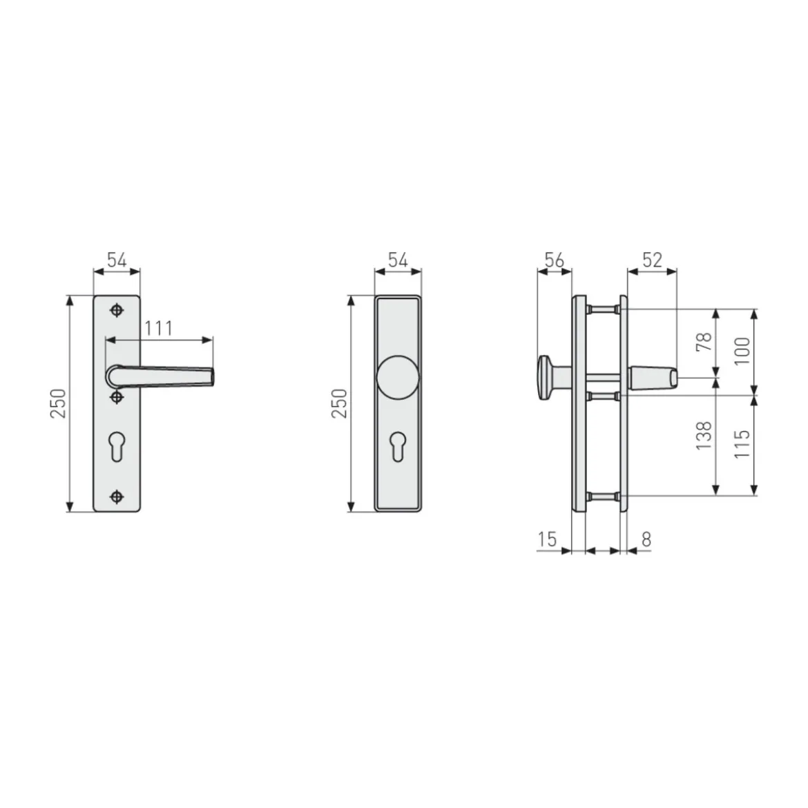 Abus Schutzbeschlag KLN 314 F1 einseitig
