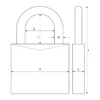Abus Vorhängeschloss 64TI/40 Twins