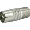 Adapter F-Bu/Koax-St silber