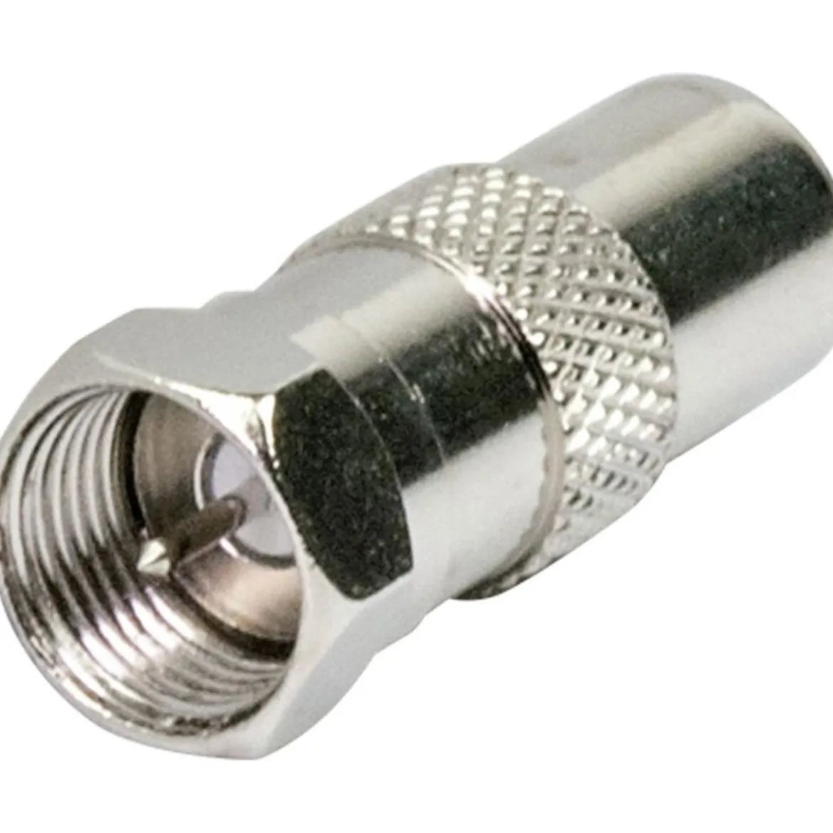 Adapter F-St/DIN-St silber