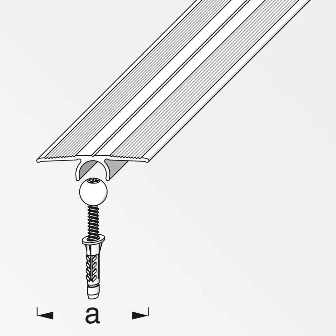 Alfer Übergangsprofil Clipstech-vario 33 mm 0,9m titan