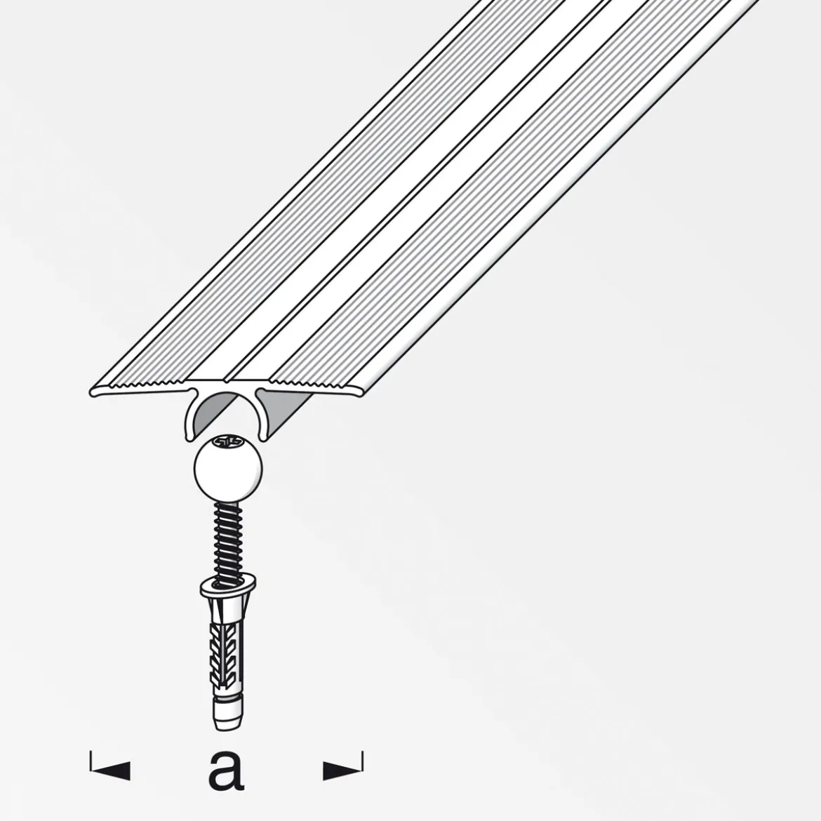 Alfer Übergangsprofil Clipstech-vario 33 mm 0,9m messing