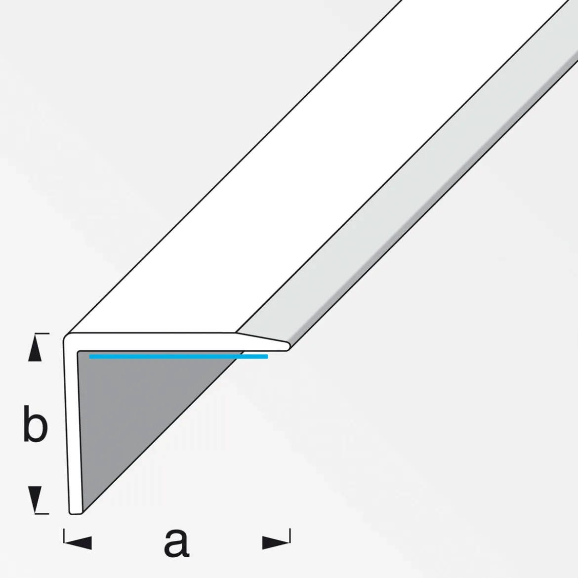 Alfer Winkel-Abschlussprofil 8 mm 1m PVC buche