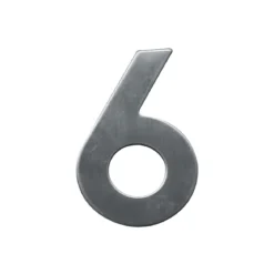 Alpertec Edelstahl-Hausnummer 6 satiniert