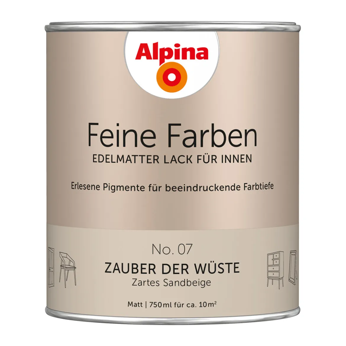 AlpinaBuntlack Feine Farben Lack No 07 Zauber der Wüste edelmatt 750ml