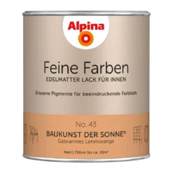 AlpinaBuntlack Feine Farben Lack No 43 Baukunst der Sonne edelmatt 750ml