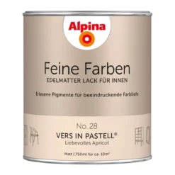 AlpinaBuntlack Feine Farben Lack No 28 Vers in Pastell edelmatt 750ml