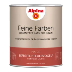 AlpinaBuntlack Feine Farben Lack No 22 Befreiter Feuervogel edelmatt 750ml