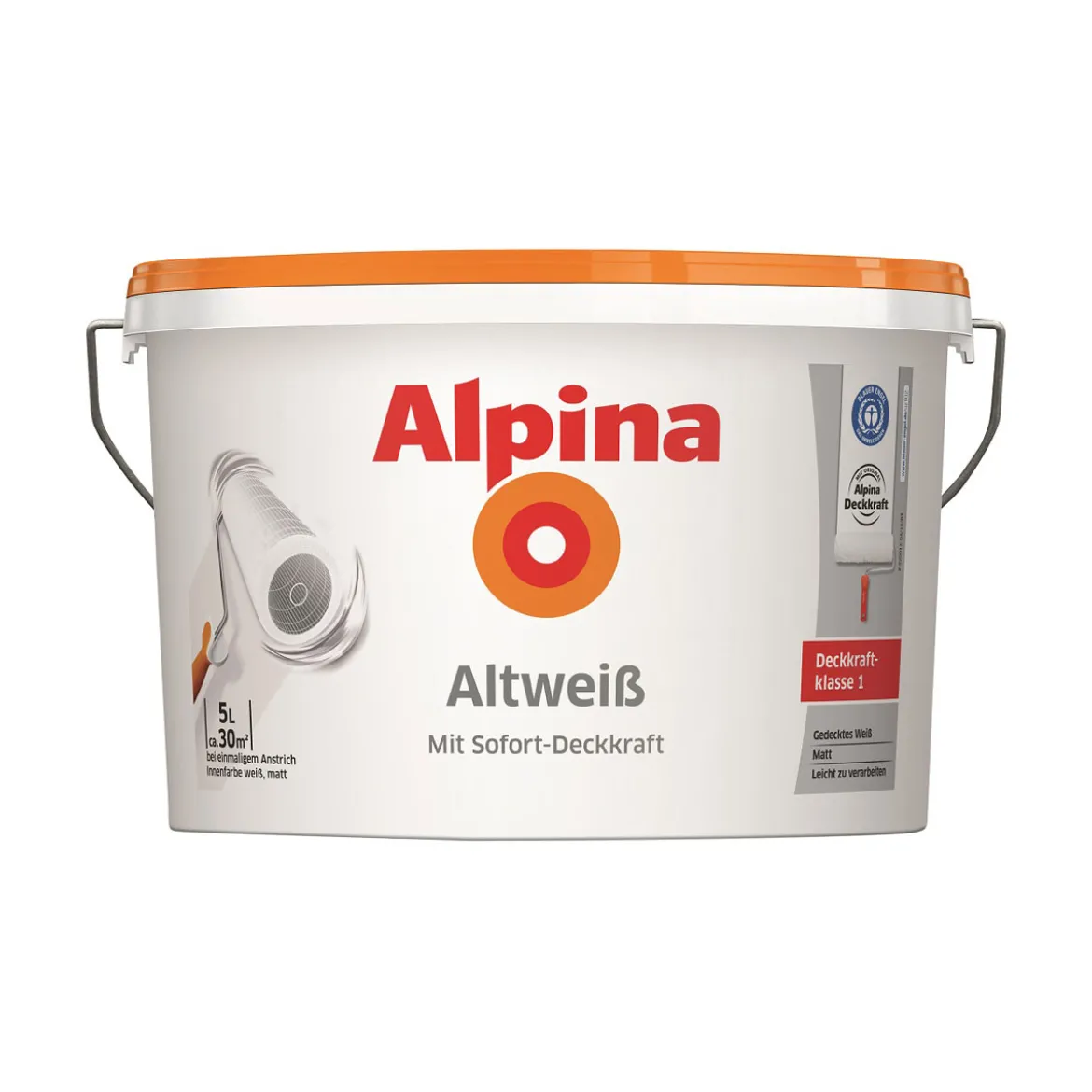 Alpina Wandfarbe Altweiß Matt 5 L