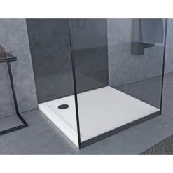 Aurlane Duschtasse White Slate 90 x 90 x 4 cm