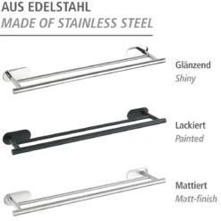 Badetuchstange Duo Orea Matt Turbo-LockEdelstahl
