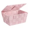 Badkorb mit Deckel Mod. Adria, rosa