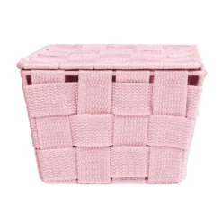 Badkorb mit Deckel Mod. Adria, rosa