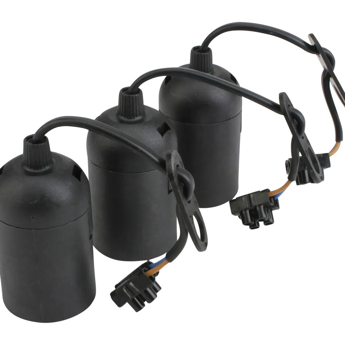 Basic Lampenfassungsset schwarz 3er-Pack