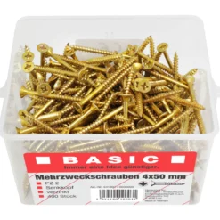 Basic Mehrzweckschraube 4,0 x 50 mm 400 Stück im Eimer