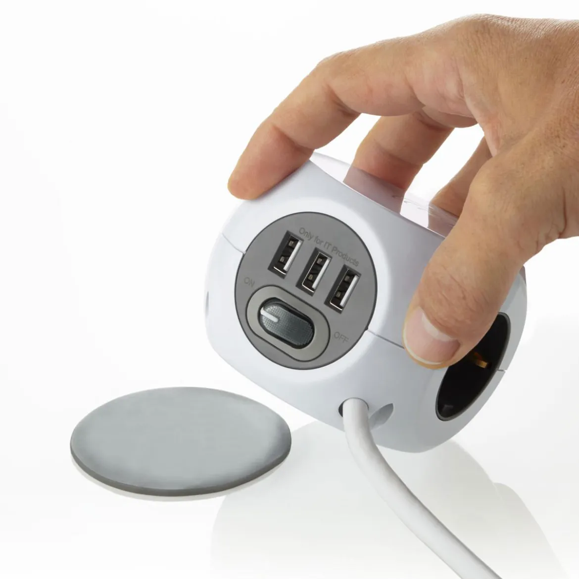 BLAUPUNKT Steckdosenwürfel 3-fach mit USB und Induktivem Laden