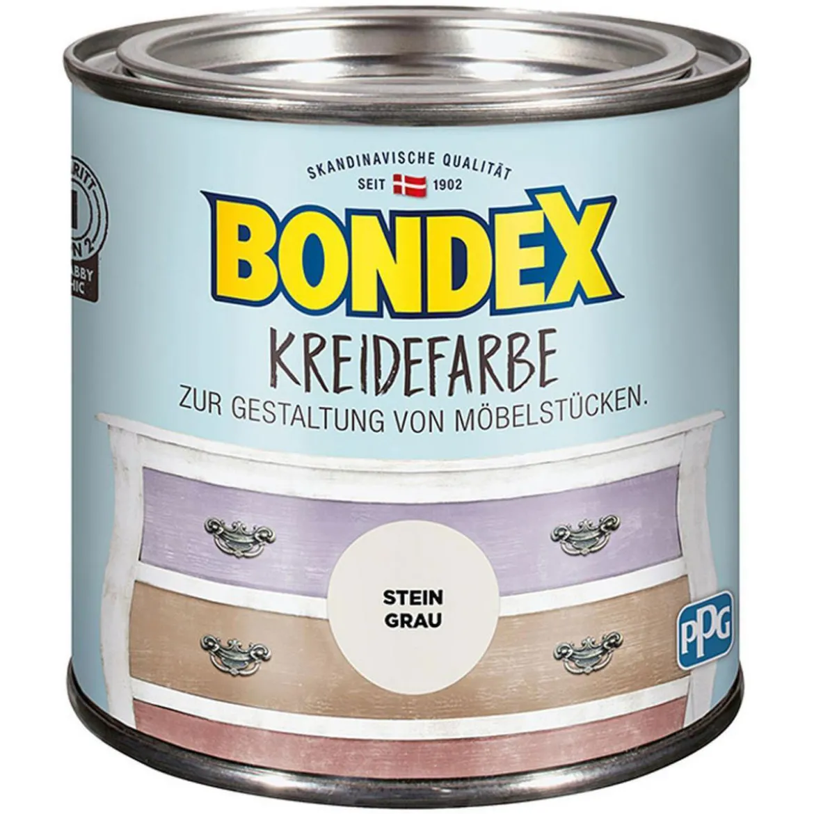 Bondex Kreidefarbe Stein grau 500 ml