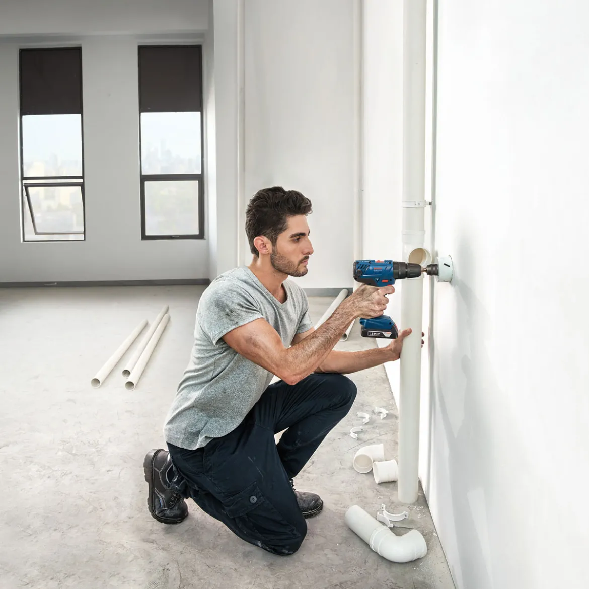 Bosch ProfessionalAkku-Bohrschrauber-Set GSB 18V 21 2 Akkus 5-teilig
