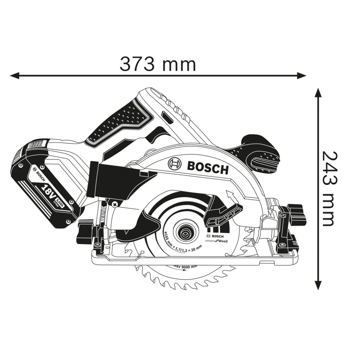 Bosch ProfessionalAkku-Kreissäge-Set GKS 18V-57 G