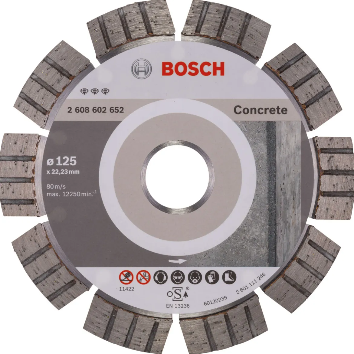 Bosch ProfessionalDiamanttrennscheibe Best for Concrete 125 x 22,23 x 2,2 x 12 mm