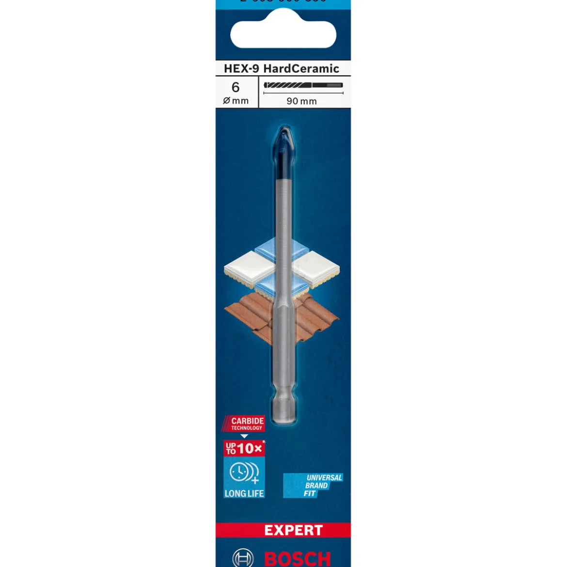 Bosch ProfessionalExpert HEX-9 HardCeramic Bohrer 6 x 90 mm