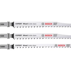 Bosch ProfessionalExpert Wood 2-side clean Stichsägeblatt-Set 3- teilig T308B/BO