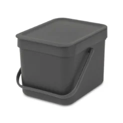 BRABANTIA Abfallbehälter Sort und Go 6 L grau