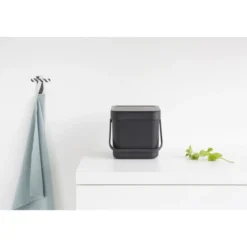 BRABANTIA Abfallbehälter Sort und Go 6 L grau