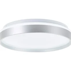 Brilliant Deckenleuchte Britt 33cm silber/weiß 22W 2300lm stufenlos dimmbar