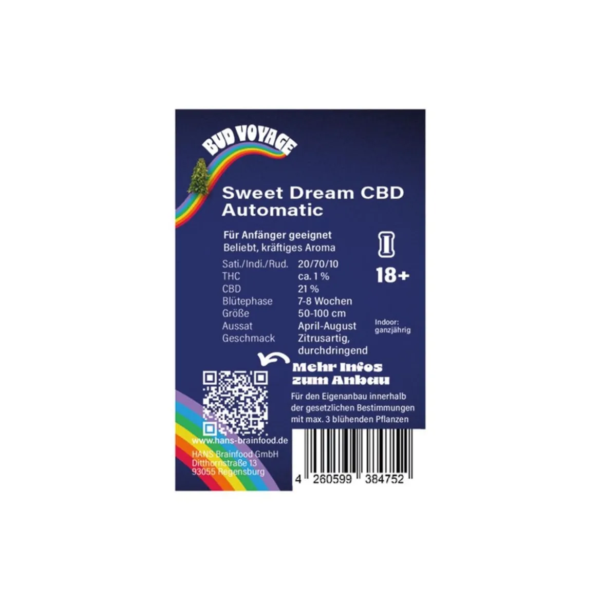 Bud Voyage Hanfsamen Sweet Dream CBD Auto