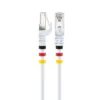 CAT7 Netzwerkkabel S/FTP 3Farbclips 5,0mweiss