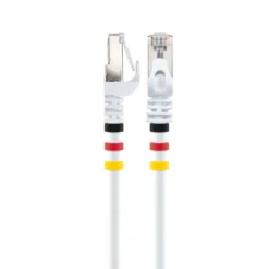 CAT7 Netzwerkkabel S/FTP 3Farbclips 5,0mweiss