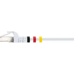 CAT7 Netzwerkkabel S/FTP 3Farbclips 2,5mweiss