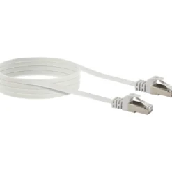 CAT6 U/FTP Netzwerk Flachkabel 10m weiss