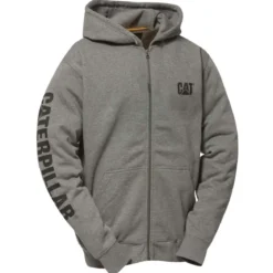 CAT Zip Hoodie Banner Gr. L dunkelgrau