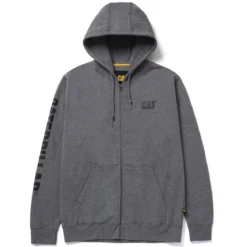CAT Zip Hoodie Banner Gr. L dunkelgrau