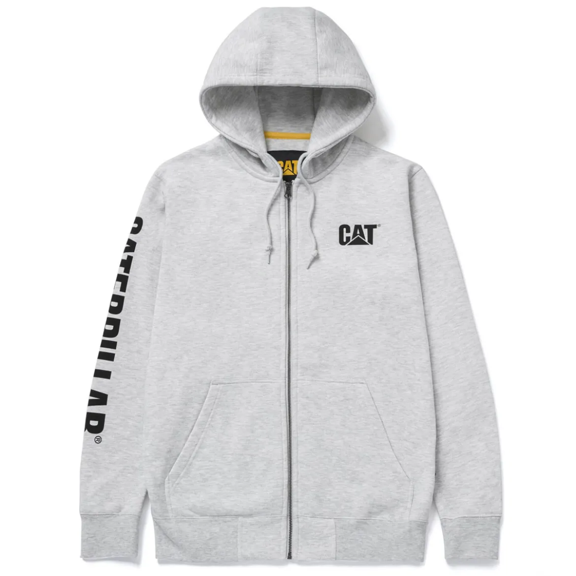 CAT Zip Hoodie Banner Gr. L grau