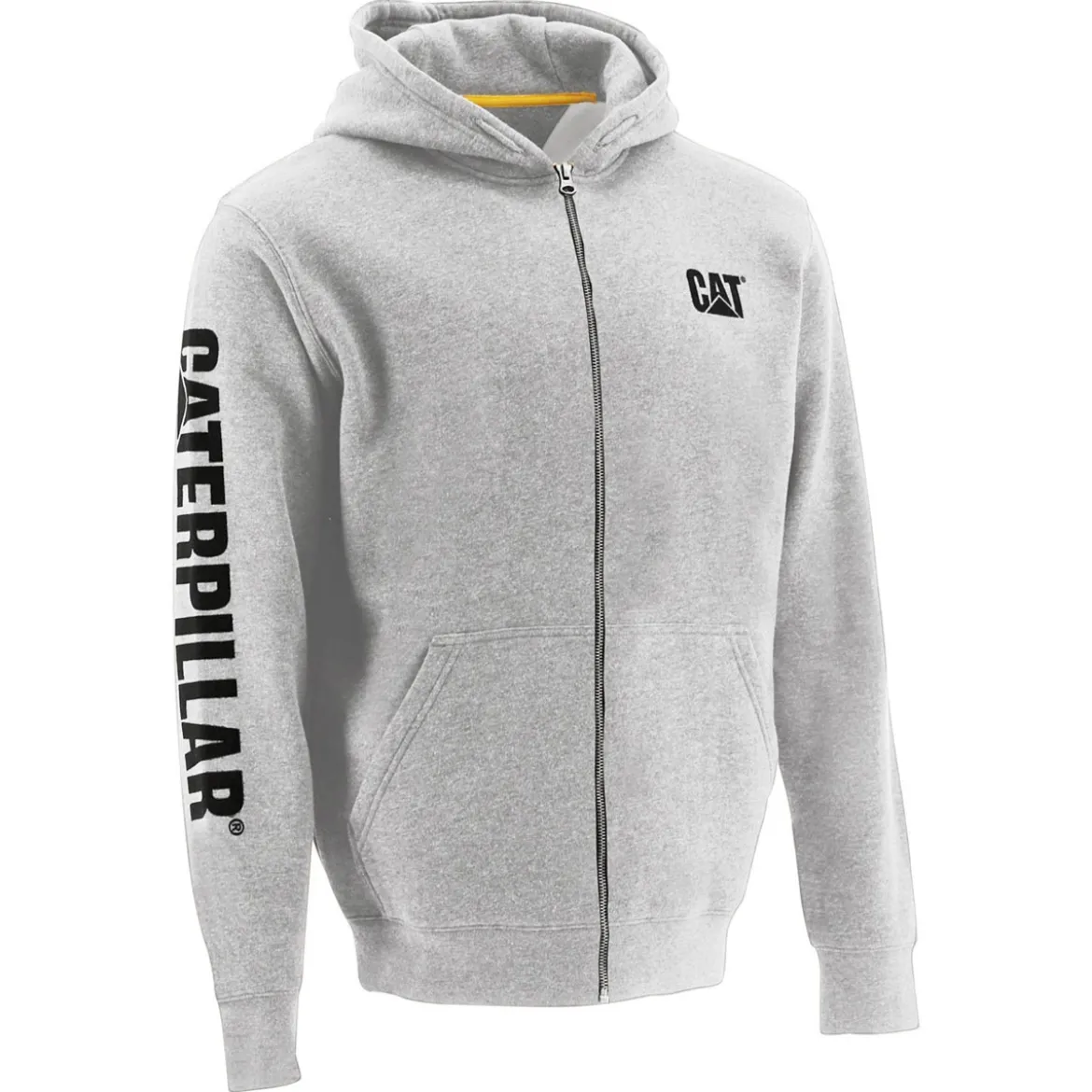 CAT Zip Hoodie Banner Gr. L grau