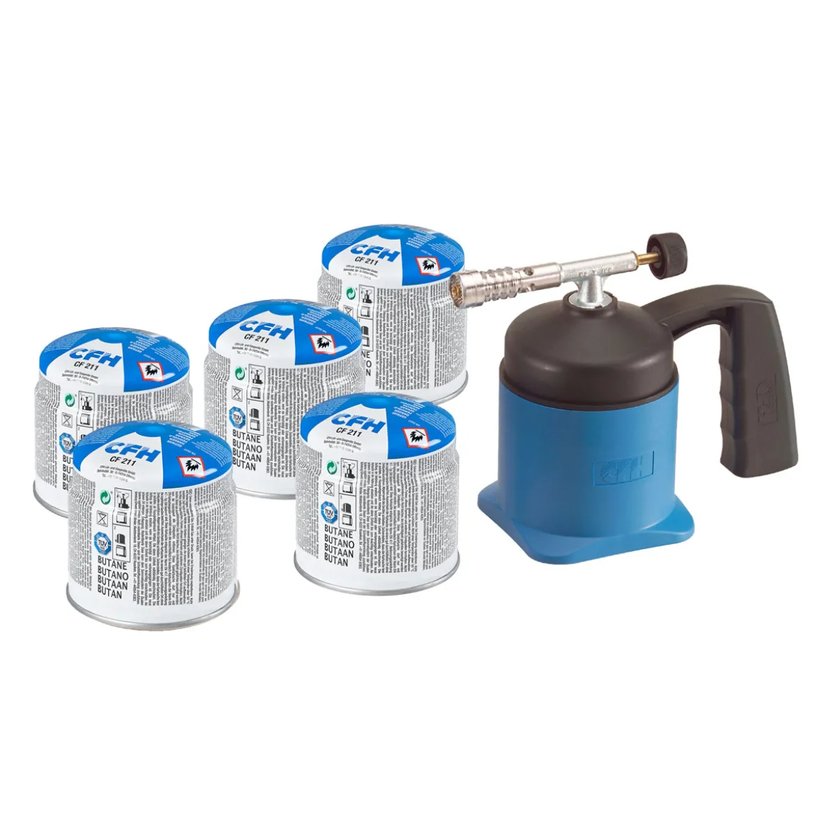 CFH Lötlampe-Set Lötmeister LM 1000 6-teilig