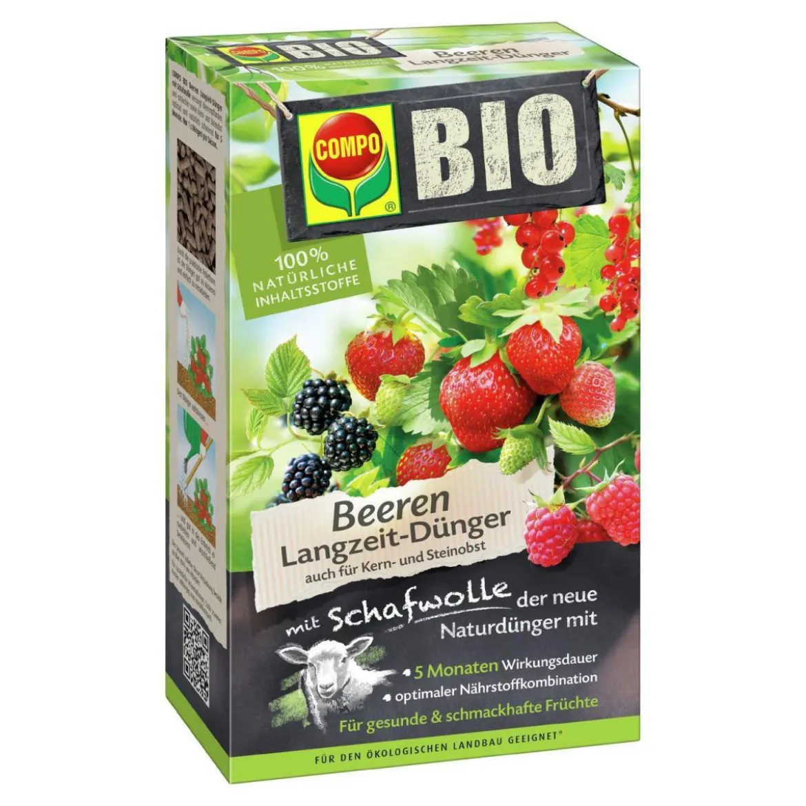 Compo BIO Beeren Langzeit-Dünger mit Schafwolle 0,75 L