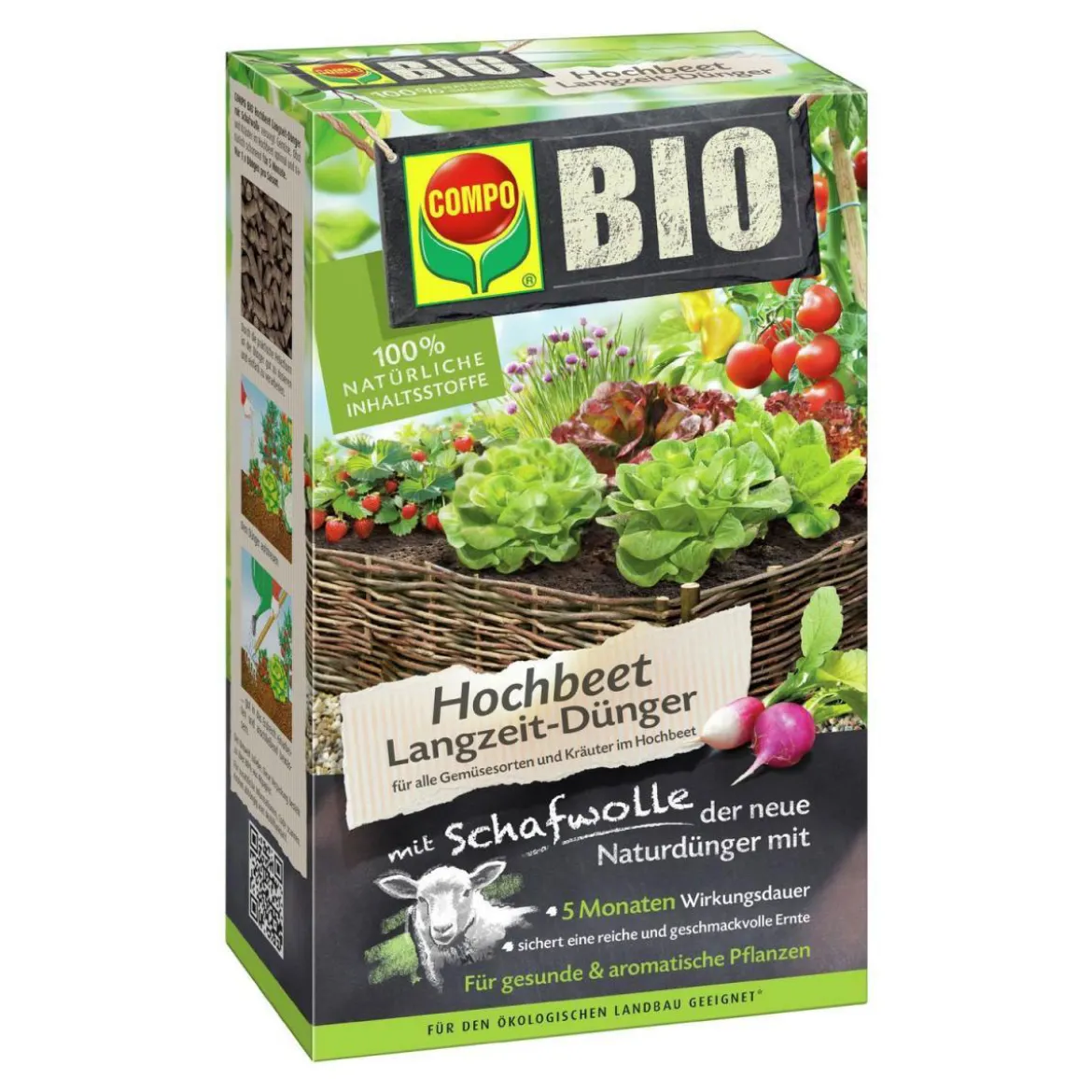 Compo BIO Hochbeet Langzeit-Dünger mit Schafwolle 750 g