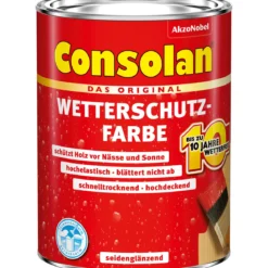 Consolan Wetterschutz-Farbe dunkelbraun 0,75 L