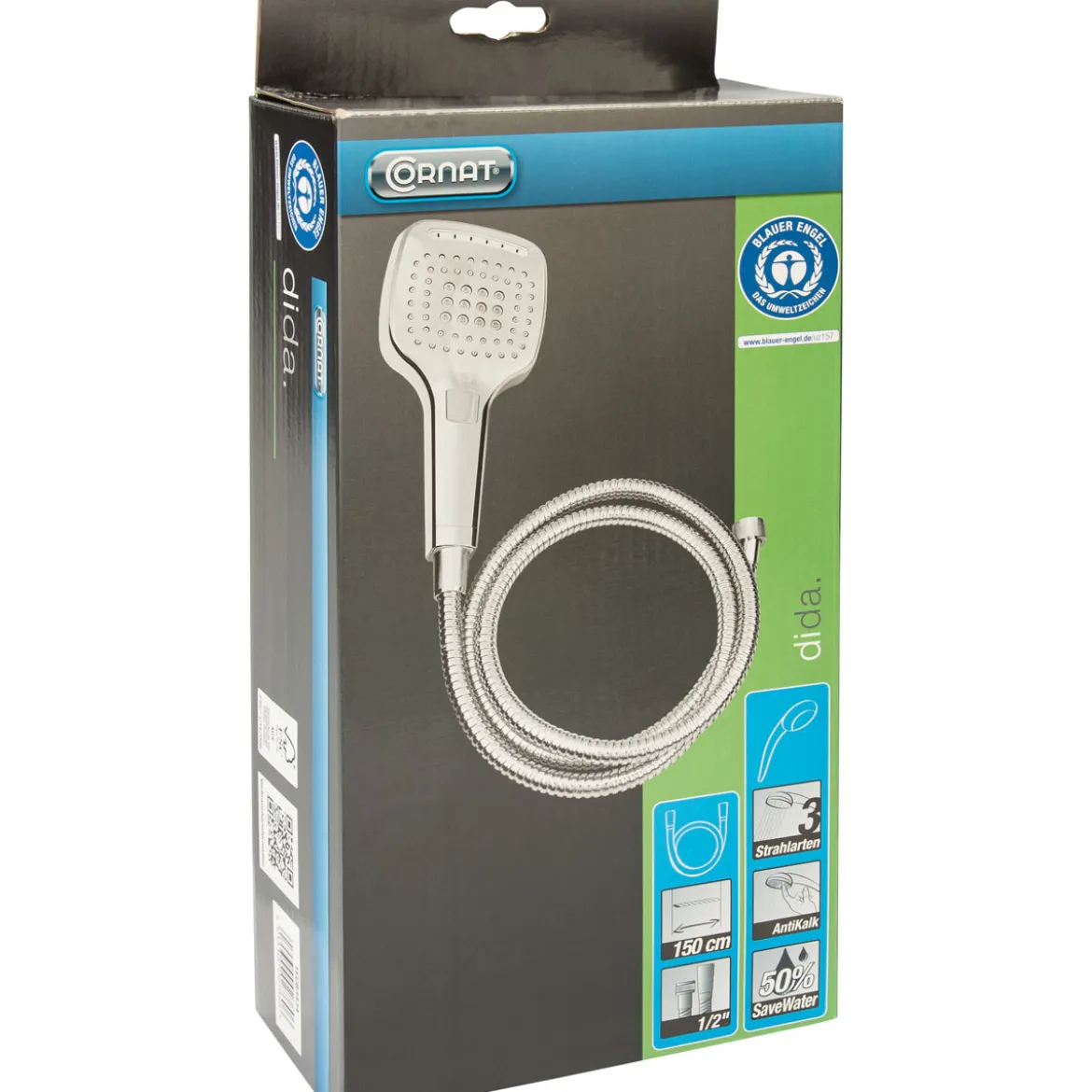 Cornat Dida Brauseset 3S chrom Blauer Engel