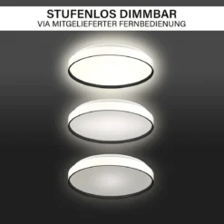 Decken-Wandleuchte SHINING JUPITER BLACK 1800K 24W