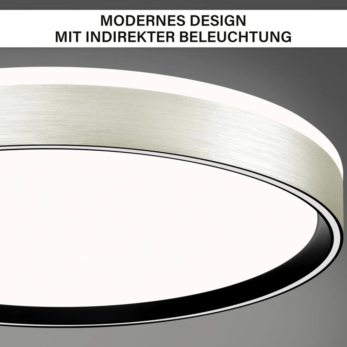 Decken-Wandleuchte SHINING PLUTO LED ALU 1800K 24W